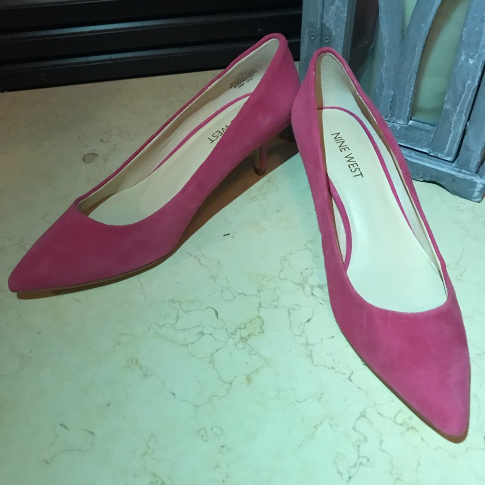 Pink Nine West Kitten Heels